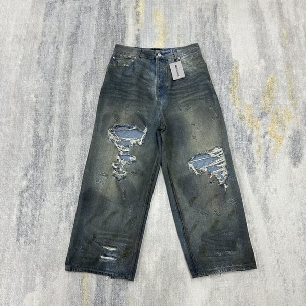 BALENCIAGA 발렌시아가 디스트로이드 재패니즈 배기팬츠