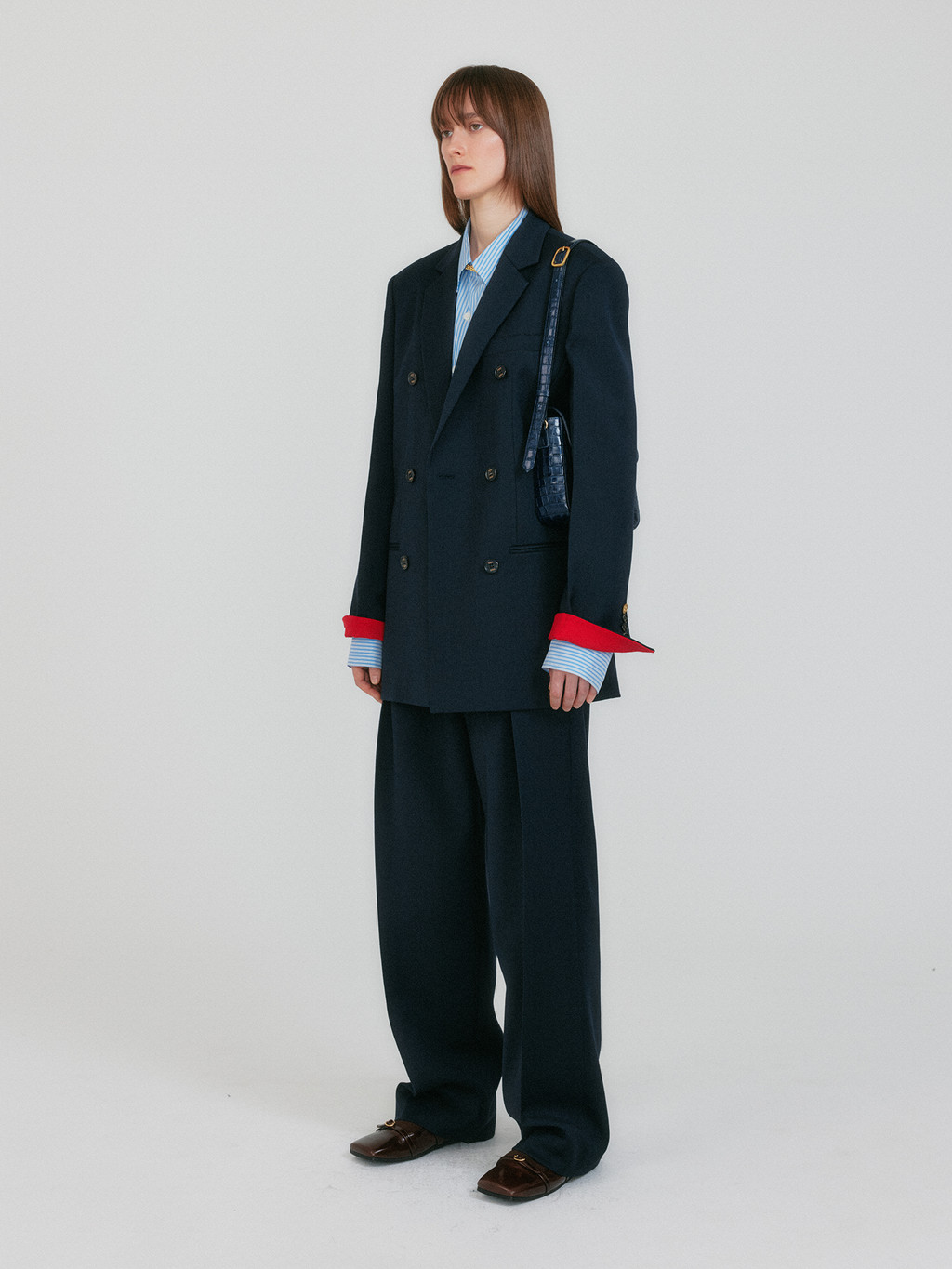ZELL Single-Breasted Blazer - Navy : EENK SHOP