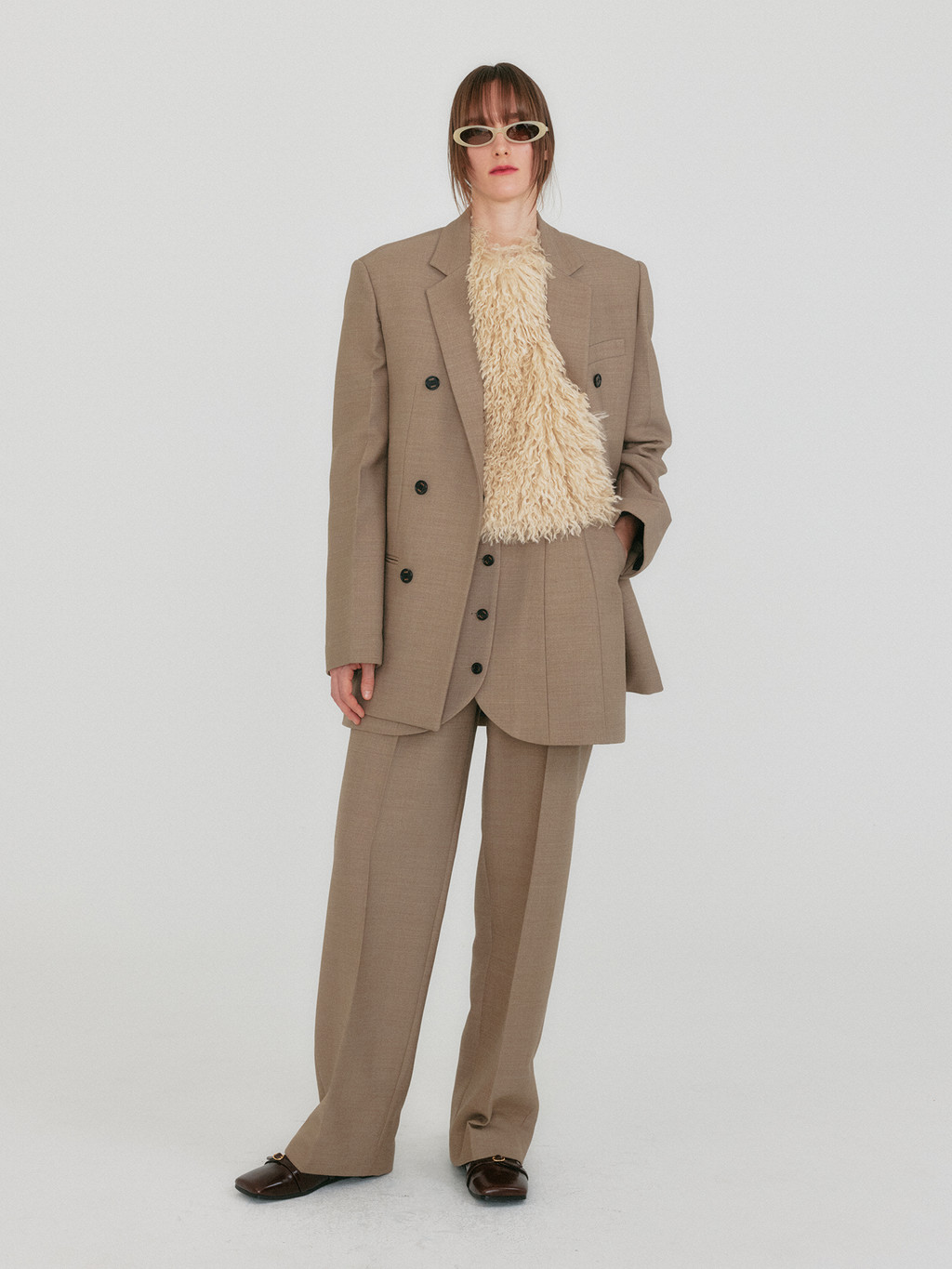 ジャケット EENK XXY Single-Breasted Blazer ZELL Single-Breasted Blazer - Beige : EENK SHOP