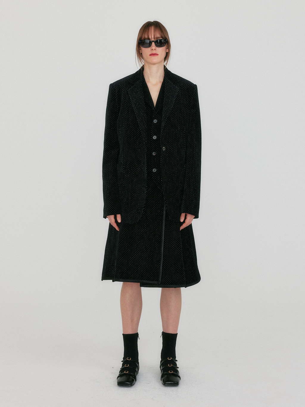 ［ゆう］Text SingleBreasted Coat Prada single-breasted Wool Coat | Blue | FARFETCH