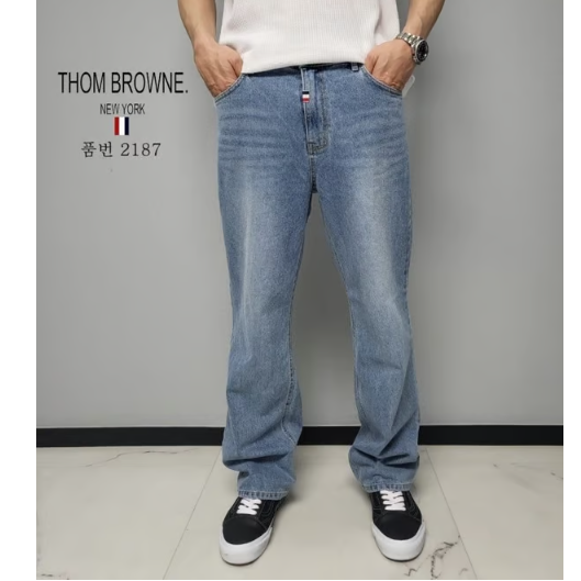 THOM BROWNE 톰브라운 와이드 청바지
