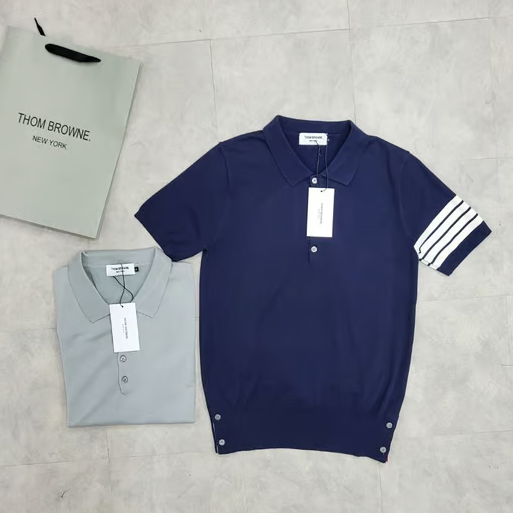 THOM BROWNE 톰브라운 사선 완장 반팔니트
