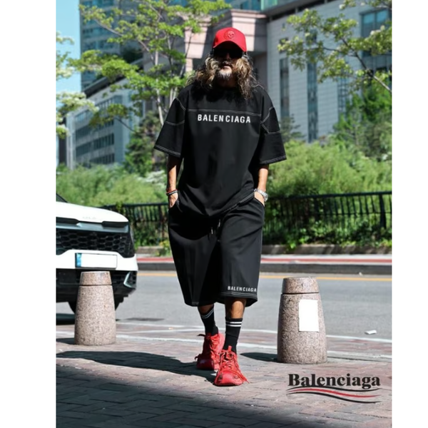BALENCIAGA 발렌시아가 스티치 럭비오버핏 빅사이즈 세트