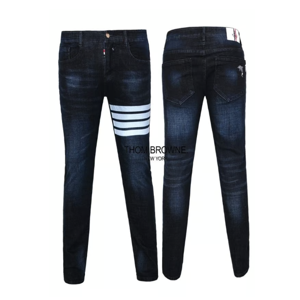 THOM BROWNE 톰브라운 돌핀 사선 워싱 청바지
