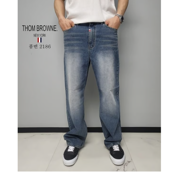 THOM BROWNE 톰브라운 와이드 청바지