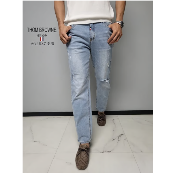 THOM BROWNE 톰브라운 아이스 구제 청바지