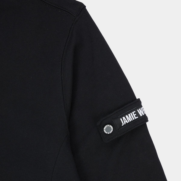 Collar Patch Half Zip-up Sweatshirts (BK) : JAMIE WEST