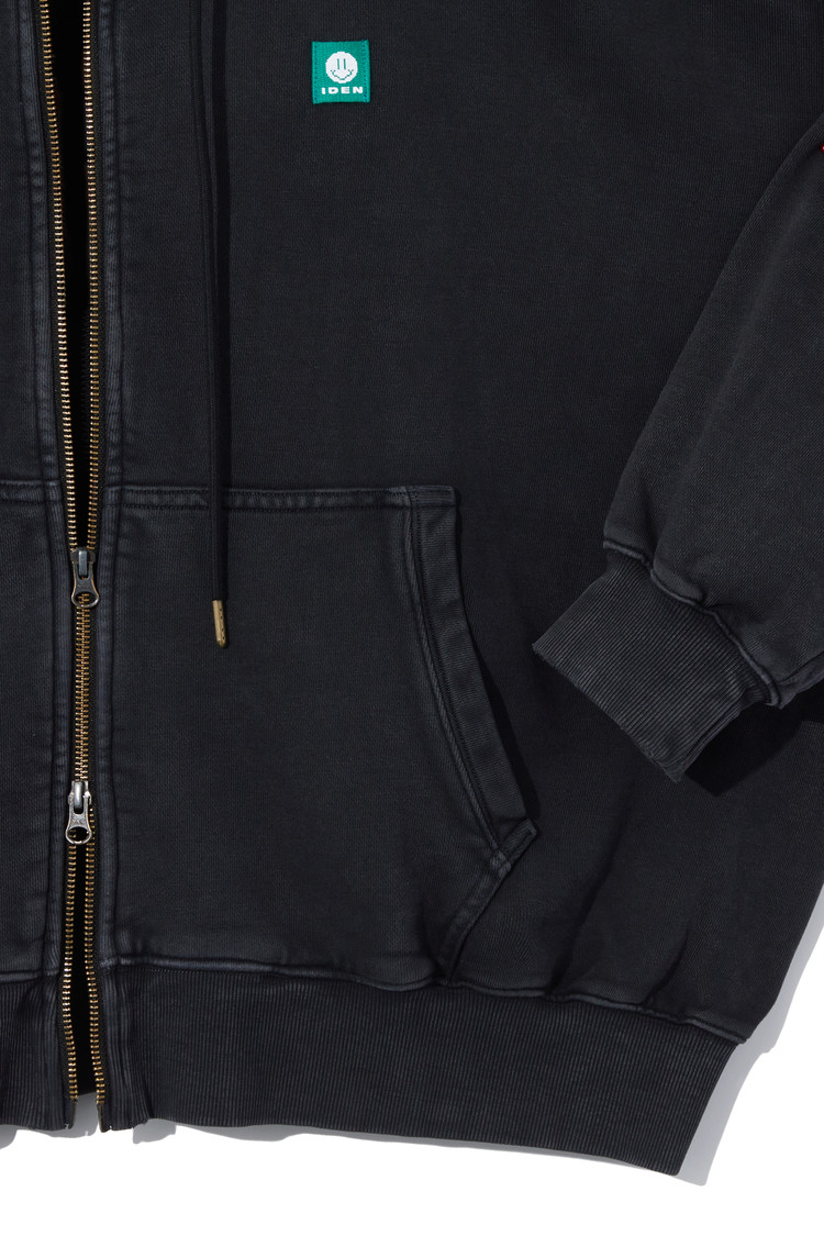 【THE IDENTITY PROJECT】SMILE cotton hoodie Zip-Up SMILE cotton hoodie Zip-Up [pigment black] : THE IDENTITY
