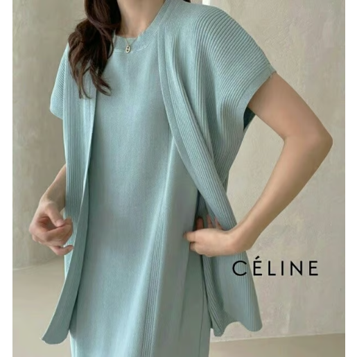 CELINE 셀린느 니트가디건원피스세트