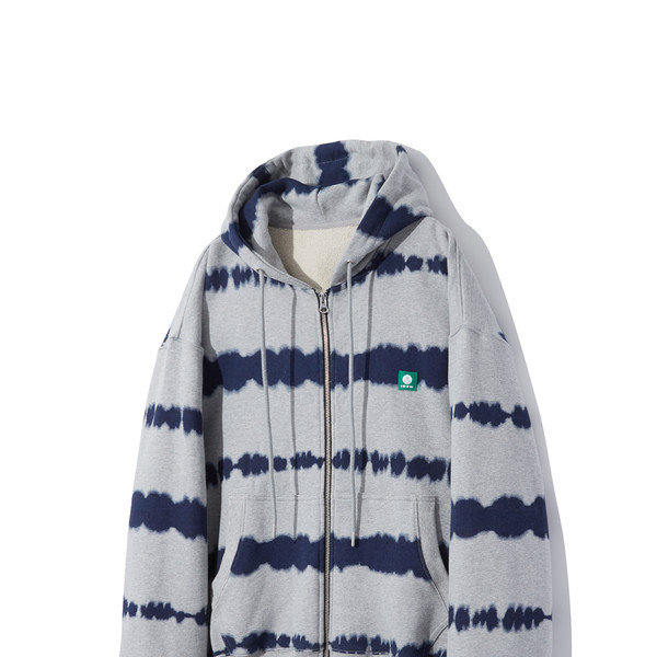 SMILE cotton hoodie Zip-Up [tie-dye melange] : THE IDENTITY