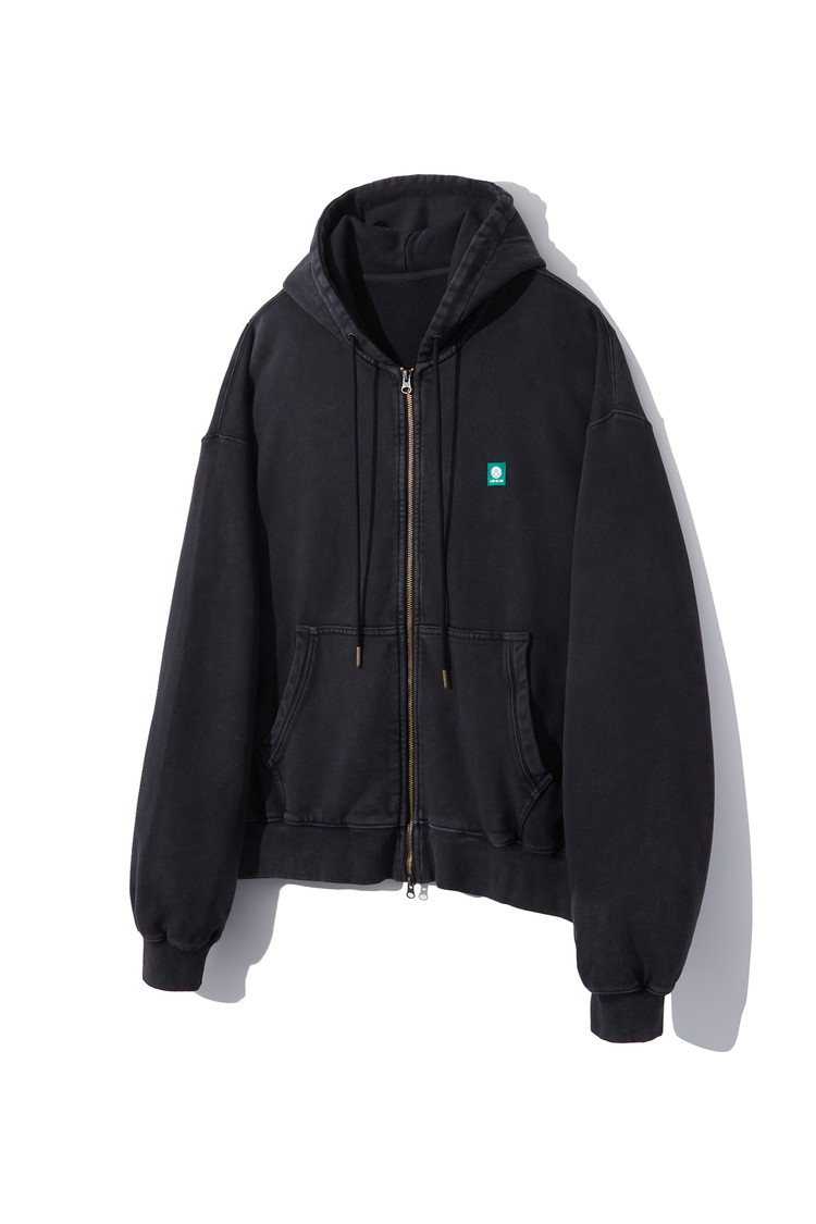 【THE IDENTITY PROJECT】SMILE cotton hoodie Zip-Up SMILE cotton hoodie Zip-Up [pigment black] : THE IDENTITY