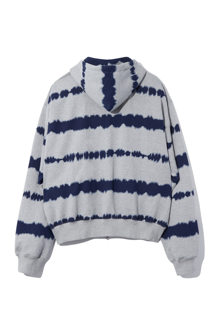 SMILE cotton hoodie Zip-Up [tie-dye melange] : THE IDENTITY