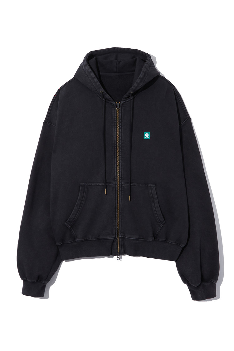【THE IDENTITY PROJECT】SMILE cotton hoodie Zip-Up SMILE cotton hoodie Zip-Up [pigment black] : THE IDENTITY
