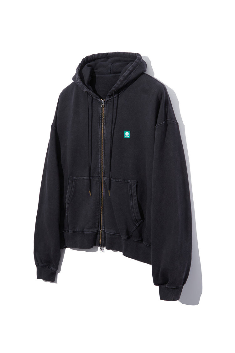 【THE IDENTITY PROJECT】SMILE cotton hoodie Zip-Up SMILE cotton hoodie Zip-Up [pigment black] : THE IDENTITY