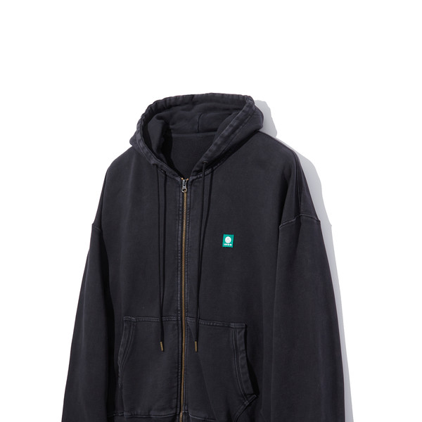 【THE IDENTITY PROJECT】SMILE cotton hoodie Zip-Up SMILE cotton hoodie Zip-Up [pigment black] : THE IDENTITY