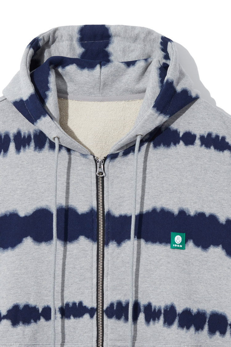 SMILE cotton hoodie Zip-Up [tie-dye melange] : THE IDENTITY