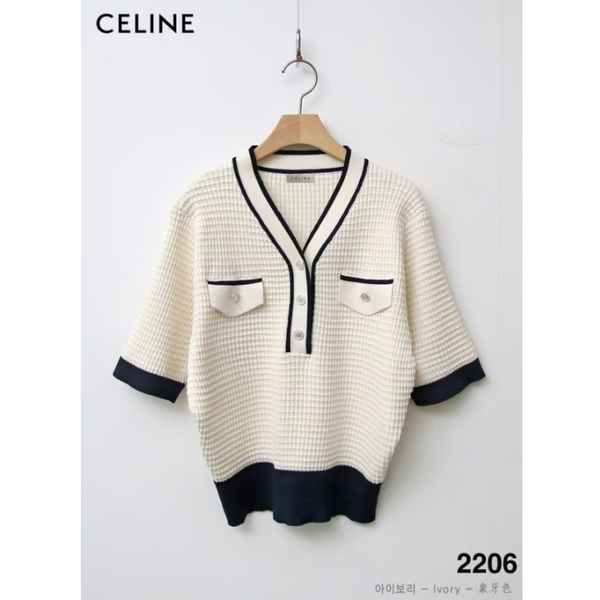 CELINE 셀린느 퍼프 투포켓 니트