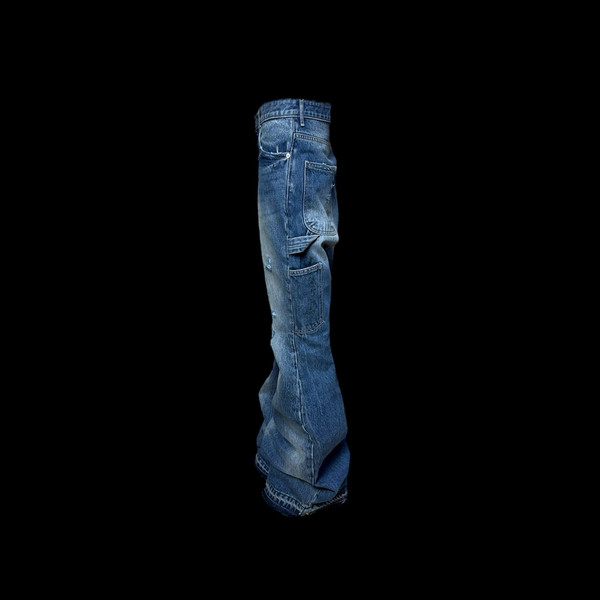 Painted flare fit Carpenter jeans - blue : EMOstanceclub