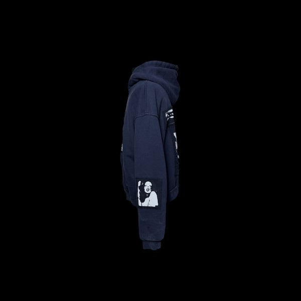 ★EMOstanceclub★ Washed Vienna horse patch zip hoodie Washed Vienna horse patch zip hoodie - navy : EMOstanceclub