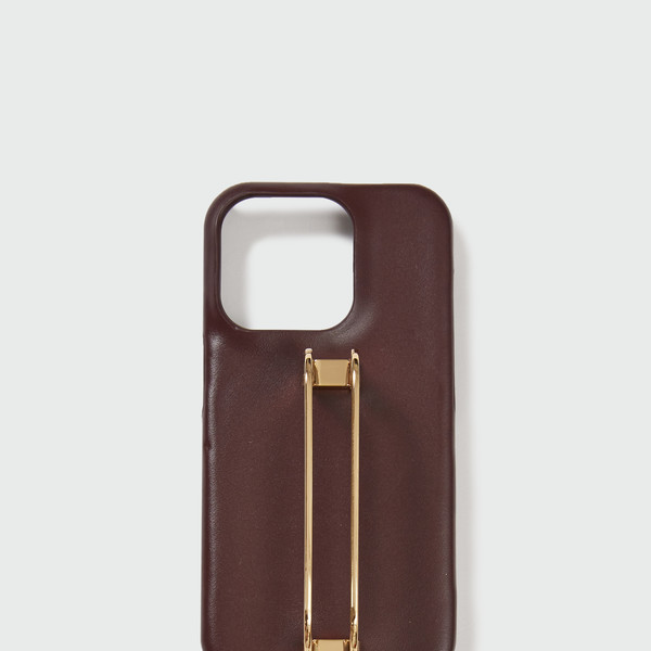 【EENK】送料/関税込 Phone Case with Leather Strap - Burgundy EVENT] Phone Case with Leather Strap - Burgundy : EENK SHOP