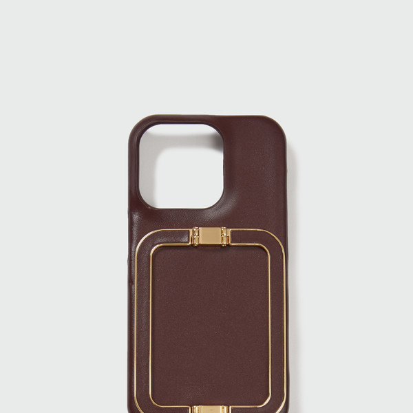 【EENK】送料/関税込 Phone Case with Leather Strap - Burgundy EVENT] Phone Case with Leather Strap - Burgundy : EENK SHOP