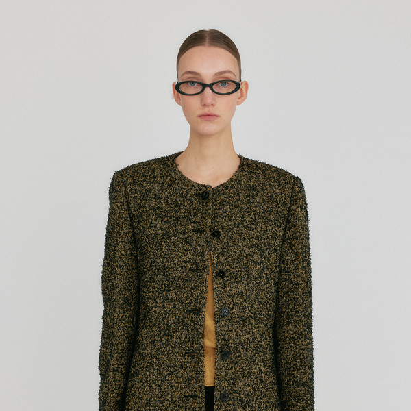 【EENK】ZILOUS Round Neck Coat 2colors ZILOUS Round Neck Coat - Beige/Black : EENK SHOP
