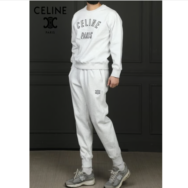 CELINE 셀린느 파리 로고 라운드 맨투맨 트레이닝 셋