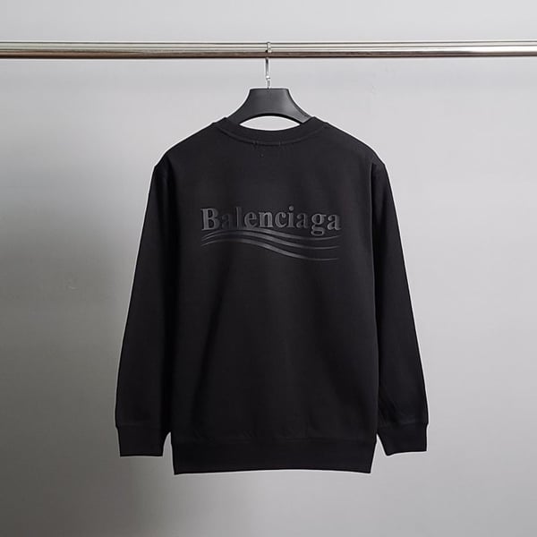 BALENCIAGA 발렌시아가 블랙 코튼 맨투맨