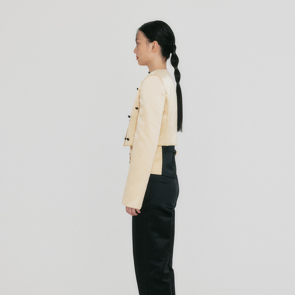 ZROEL Flower Cropped Jacket - Yellow : EENK