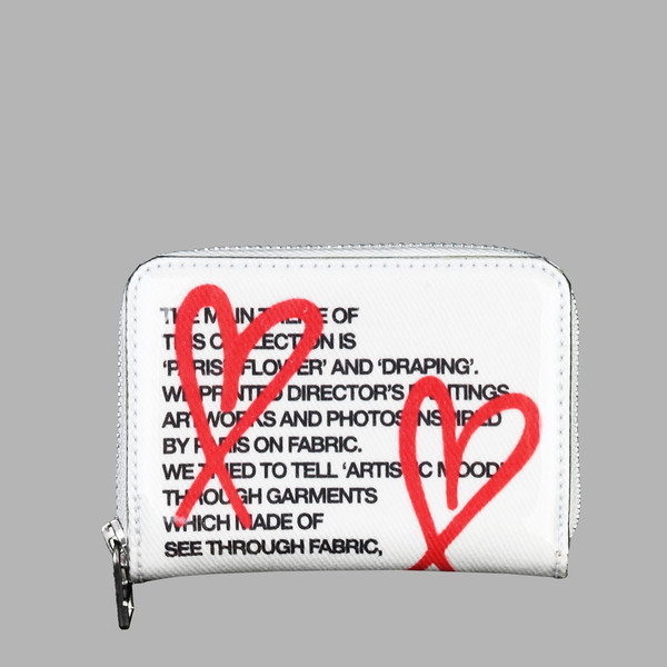 ◇THE MUSEUM VISITOR◇ PVC HEART PRINTED WALLET WHITE PVC HEART PRINTED WALLET (WHITE) : THE MUSEUM VISITOR