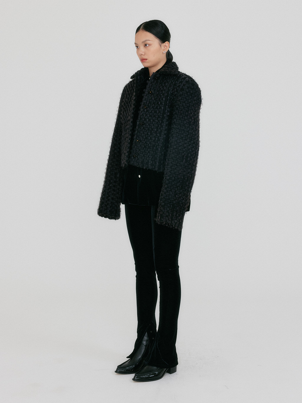 [インク]★24FW★ZEMM Cocoon Volume Jacket - Black★ COCOON BONDED JACKET - courrèges