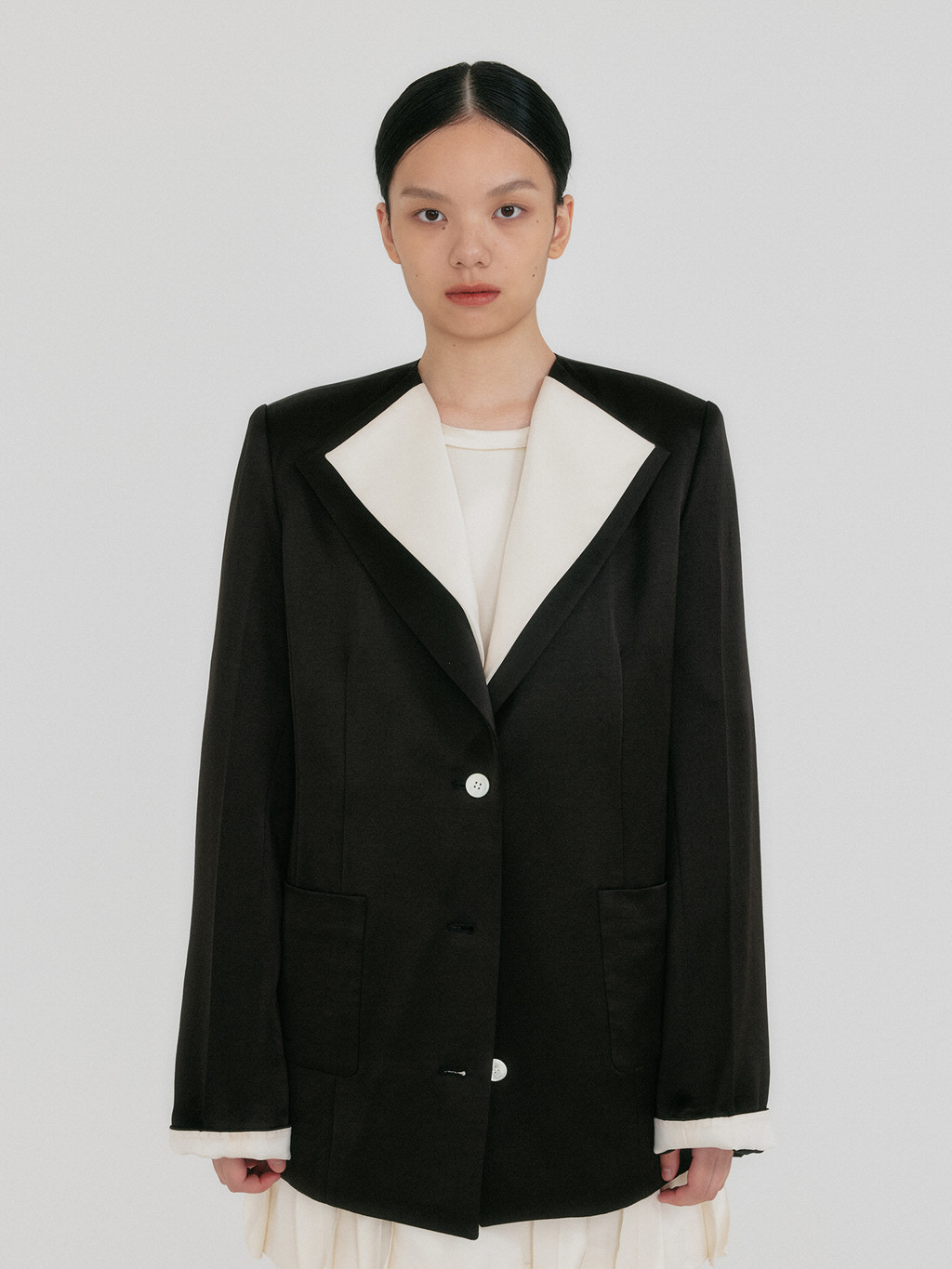 ZUIEL Wide Lapel Jacket - Black : EENK