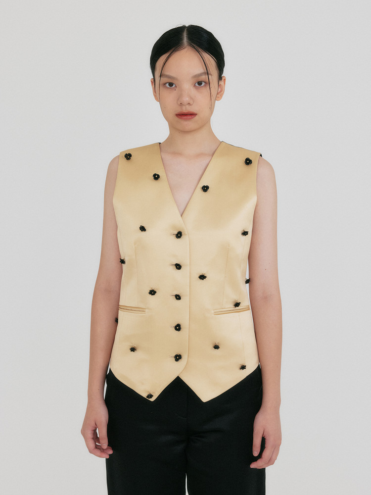 【EENK】送料/関税込 24FW ZROEL Flower Cropped Jacket ZROEL Flower Cropped Jacket - Yellow : EENK SHOP