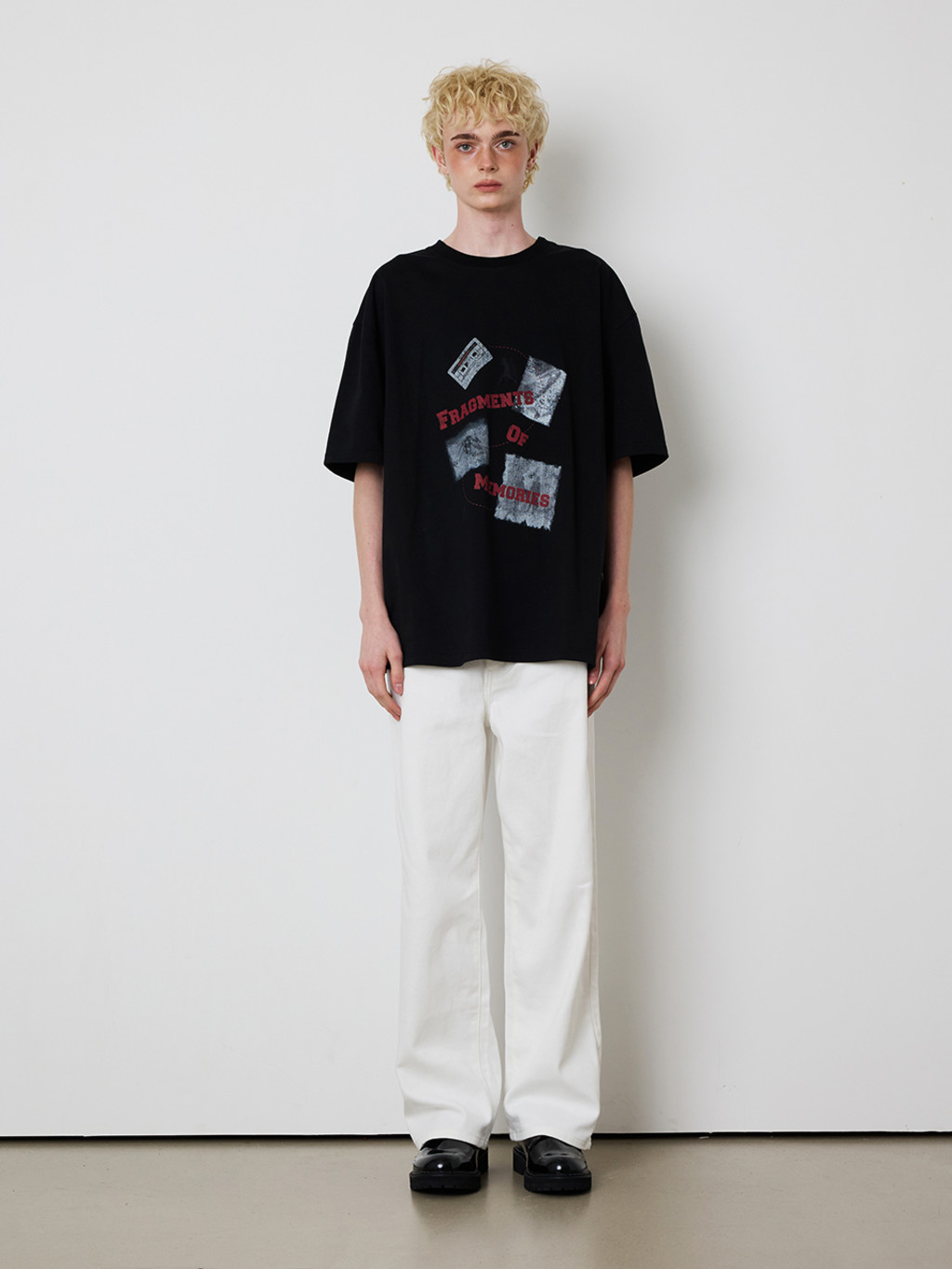★MEENDERI★[UNISEX] FRAGMENTS PRINT T-SHIRT - BLACK★正規品 MUSINSA | MEENDERI [UNISEX] FRAGMENTS PRINT T-SHIRT - WHITE