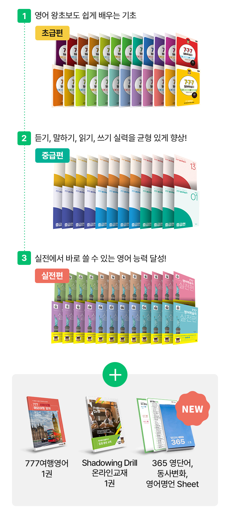 777성인영어학습지 이벤트 할인가 299,000원 