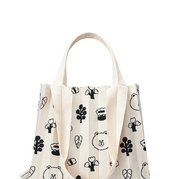 LINE FRIENDS Edition] 2Way Shopper Bag Cream : PLEATSMAMA