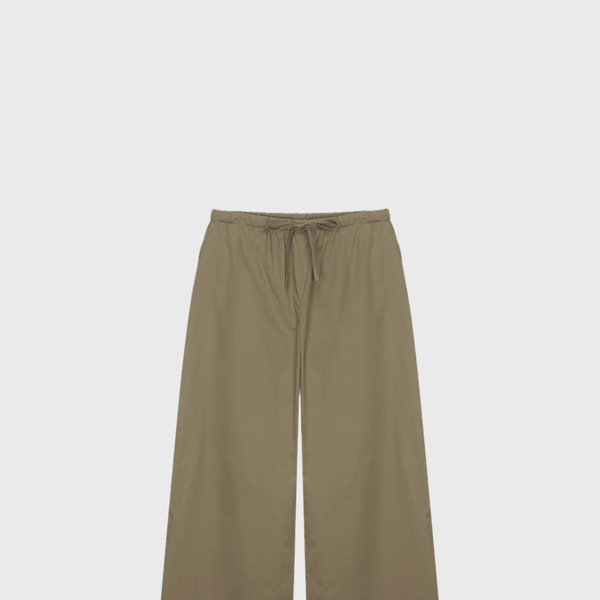 Cotton banding pants (black / khaki / blue / pink) : MONOHA