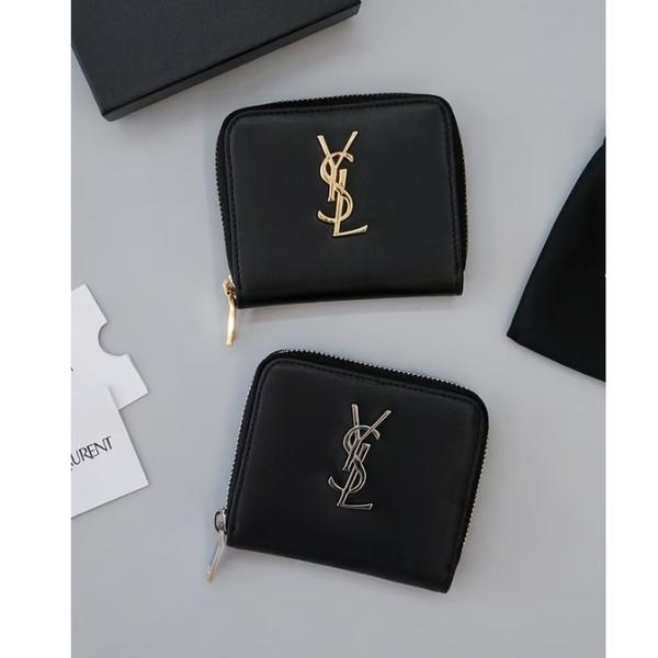 YSL 입생로랑 램스킨 컴팩트 지퍼 카드지갑