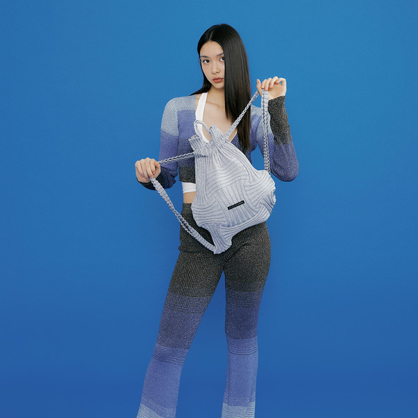 PLEATS MAMA☆New Bow Bag Glitter Bow BackPack Glitter Lime : PLEATSMAMA: Sustainable Knit