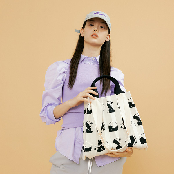PLEATS MAMA 正規品関税込みPANDA EDITION 2WAY BAG GIANT PANDA PANDA EDITION] 2WAY SHOPPER BAG GIANT PANDA : PLEATSMAMA