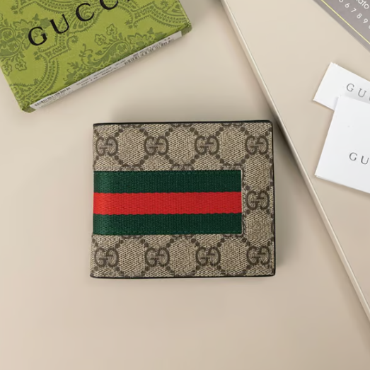 GUCCI 구찌 수입고급 GG 수프림 삼선 반지갑