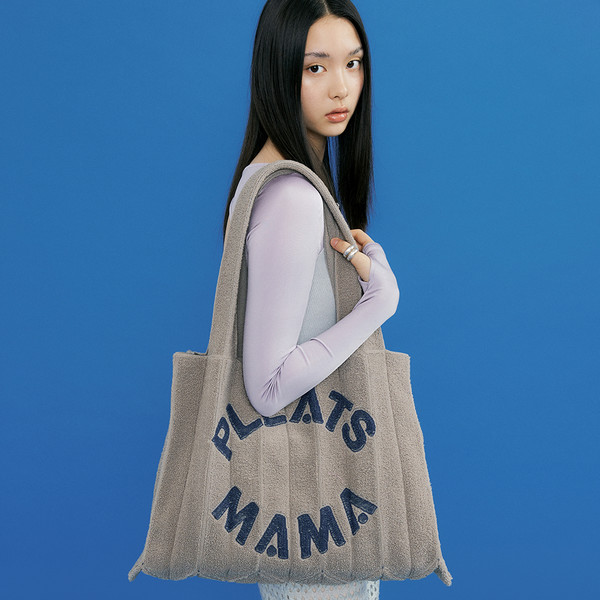 PLEATS MAMA ♥ Poodle Oversized Tote Bag /追跡付 POODLE OVERSIZED TOTE BAG CHARCOAL : PLEATSMAMA: Sustainable