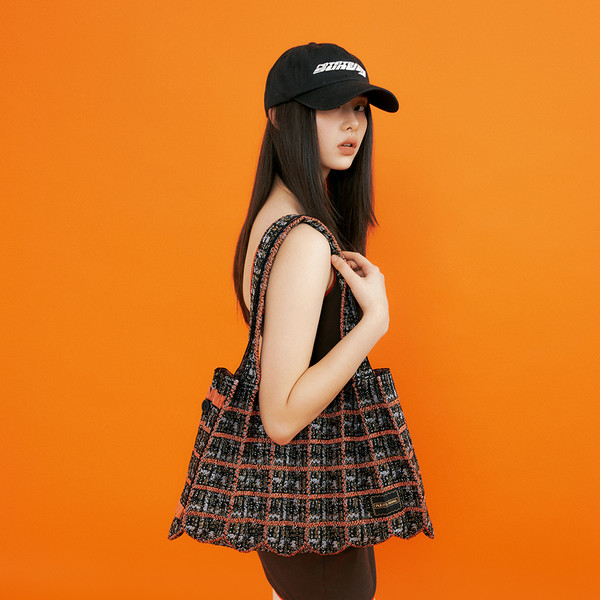 【PLEATS MAMA】Tweed Shopper Bag (4 COLOR) TWEED SHOPPER BAG LAVENDER : PLEATSMAMA: Sustainable Knit
