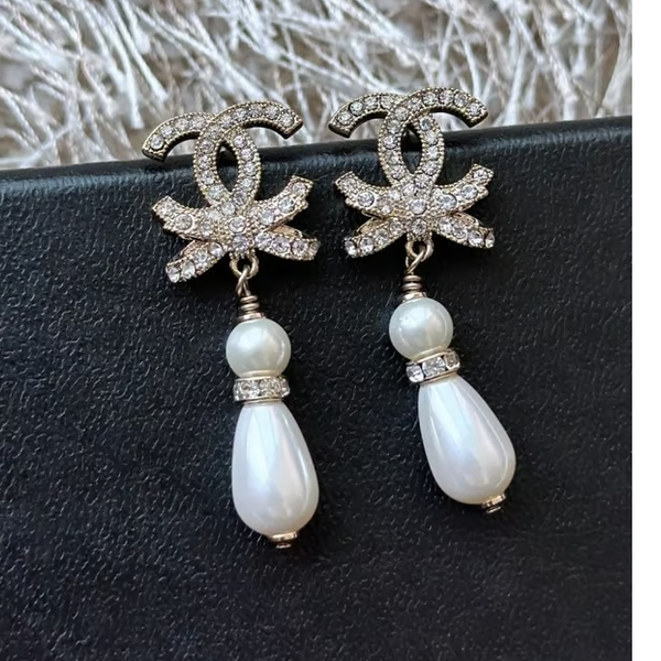 CHANEL 샤넬 진주 드롭 이어링
