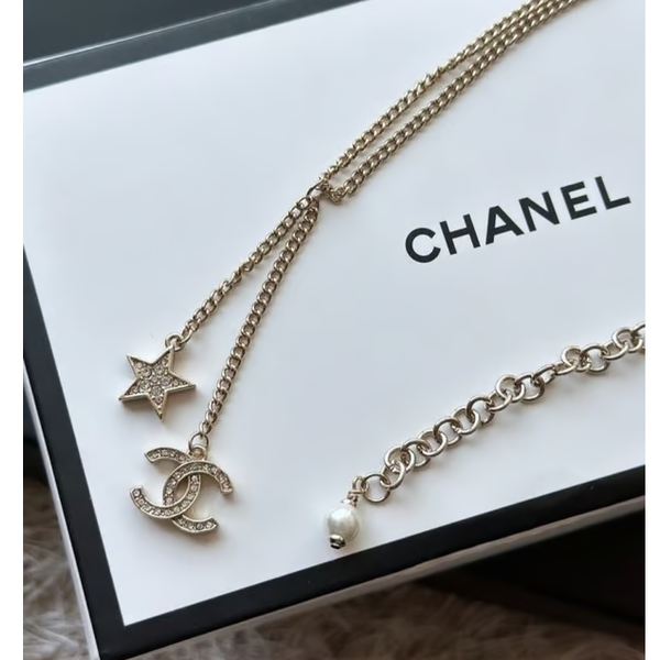 CHANEL 샤넬 별드롭 목걸이