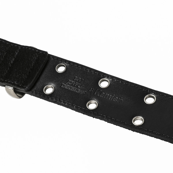MJD x Kamien Double Hole Belt (Black Shearling Calf Skin) : MJD