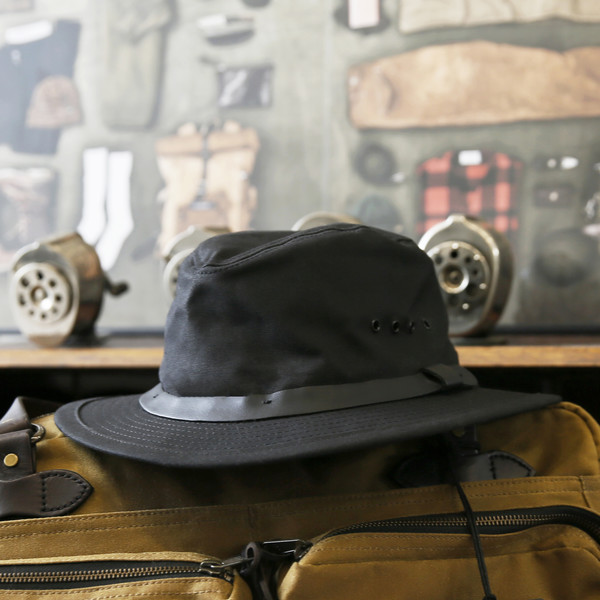 FILSON' TIN CLOTH PACKER HAT(BLACK) : L.SMITH & CO 1969