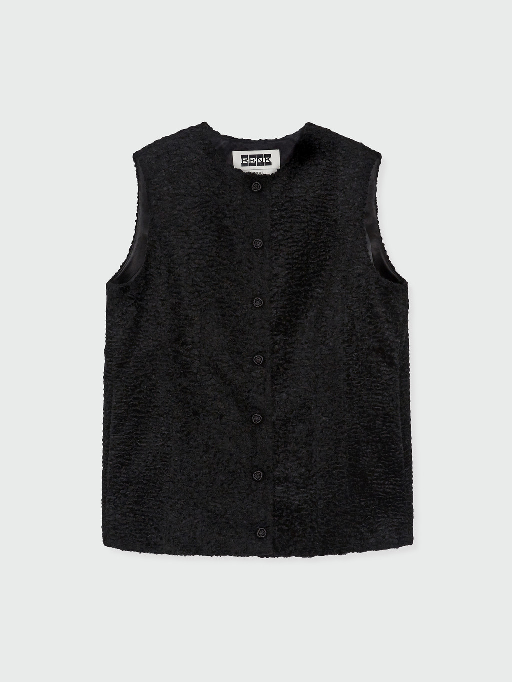 【EENK】送料/関税込 24FW ZIVE Crewneck Waistcoat - Black ZIVE Crewneck Waistcoat - Black : EENK SHOP