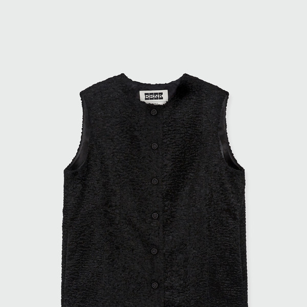 【EENK】送料/関税込 24FW ZIVE Crewneck Waistcoat - Black ZIVE Crewneck Waistcoat - Black : EENK SHOP