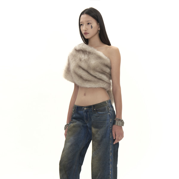 【604SERVICE】BEADED DISTRESSED JEANS Beaded Distressed Jeans – L'Oeuvre